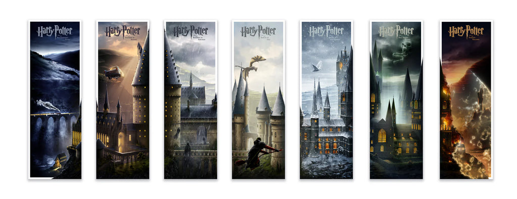 Harry Potter – Journey Through Hogwarts – 7-Print Fine Art Set by Ben Harman – Years 1 through 7