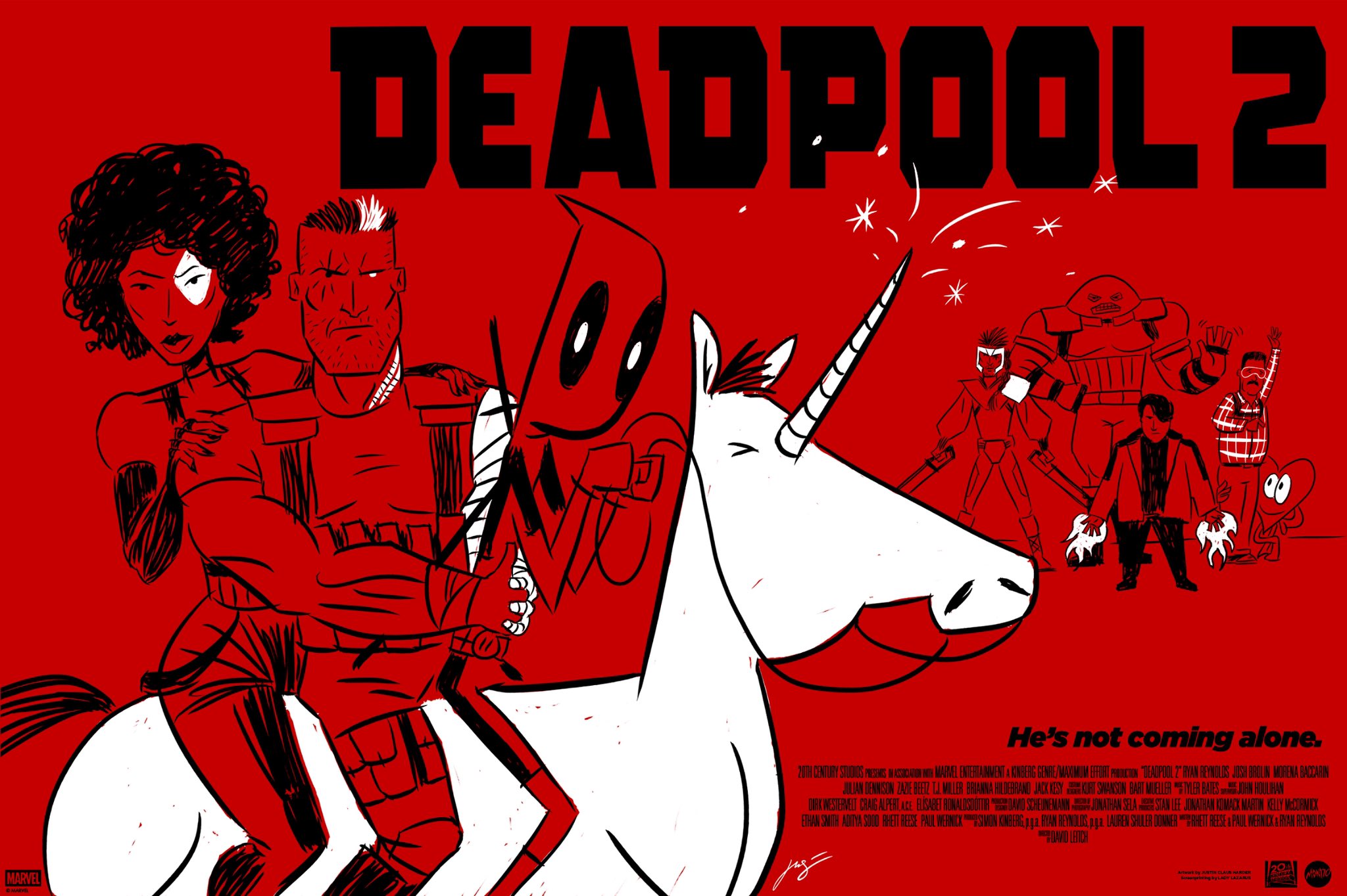 Deadpool 2 – Limited Edition Print by Justin Harder – Fine Art Print (34/250)