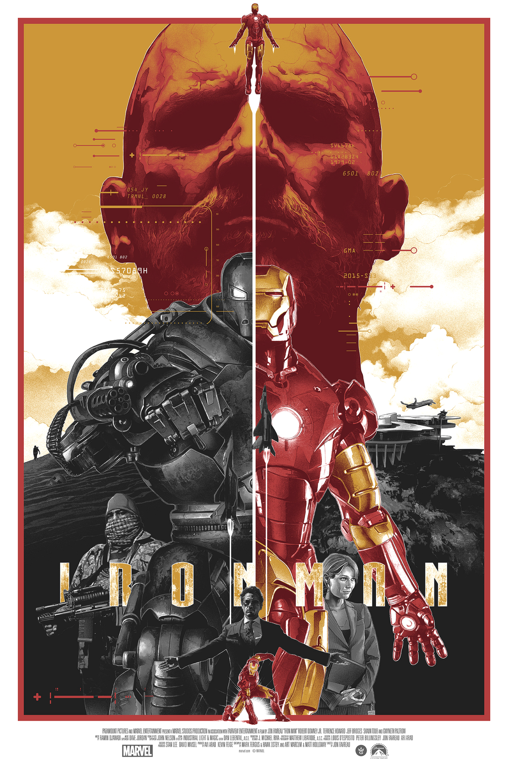 Iron Man – Gold Foil Variant by Gabz – Foil Screen Print (42/125)
